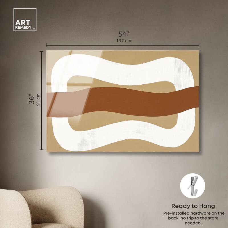 Minimal Wavy I Acrylic by Art Remedy, Ready to Hang