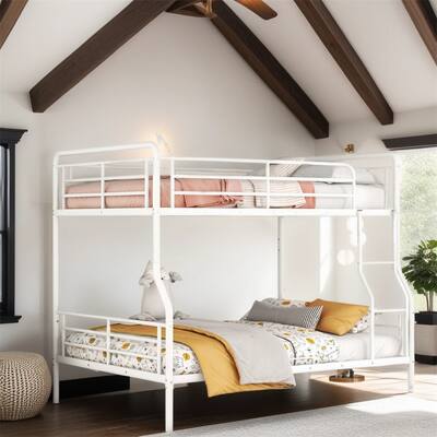 Full XL Over Queen Size Metal Bunk Bed