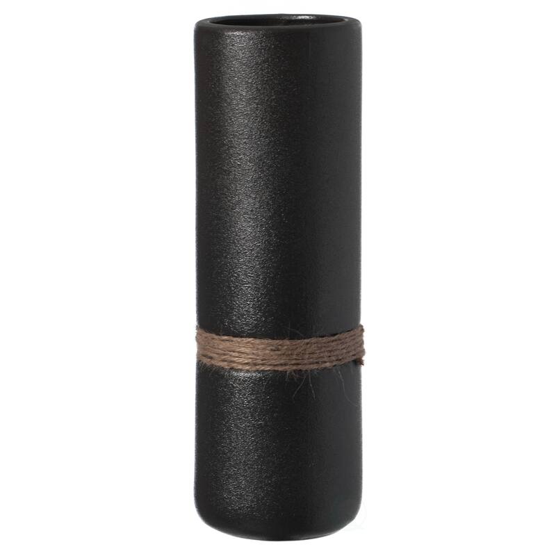 Decorative Modern Ceramic Cylinder Shape Table Vase Flower Holder with Rope