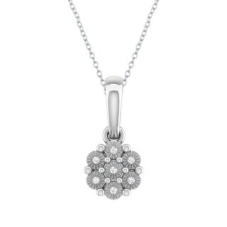 V3 Jewelry V3 Jewelry Real White Diamond Gold Over Sterling Silver Flower Charm Band Ring