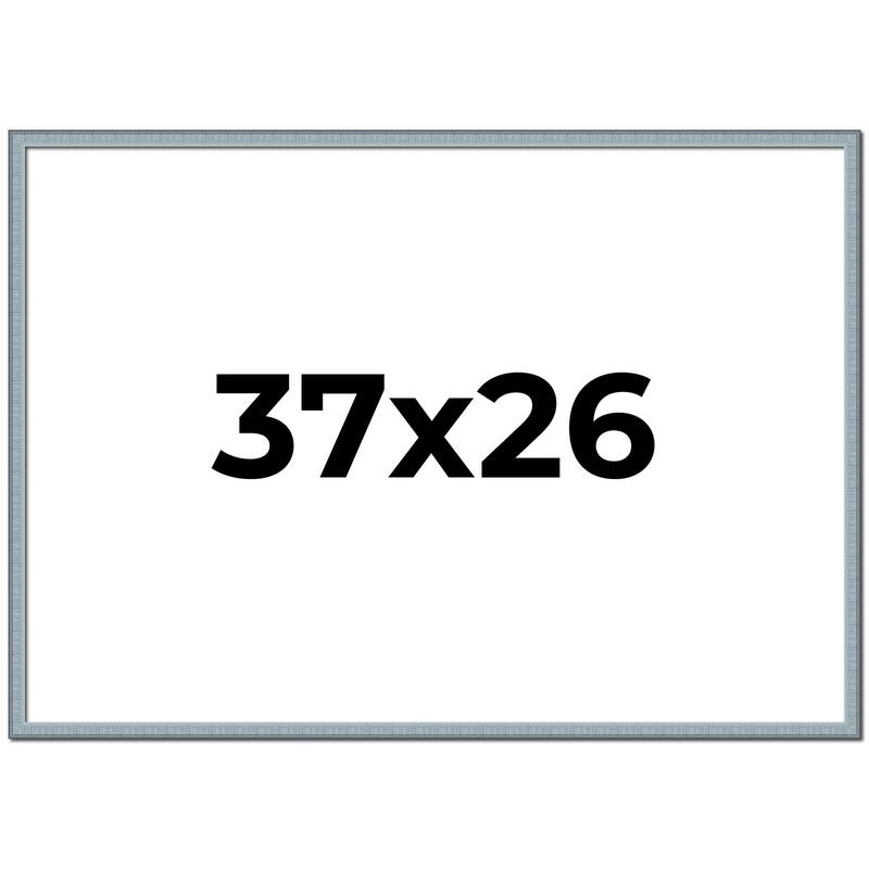 37x26 Frame Rustic Sky Blue Solid Wood Picture Frame | 0.75 Inch