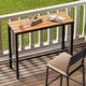 preview thumbnail 87 of 131, Crestlive Products Patio Outdoor Rectangle Bar Table Combinable Pub Table 42.91 inches long - Brown