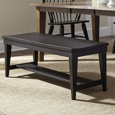 The Gray Barn Wisteria Traditional Rustic Black Bench