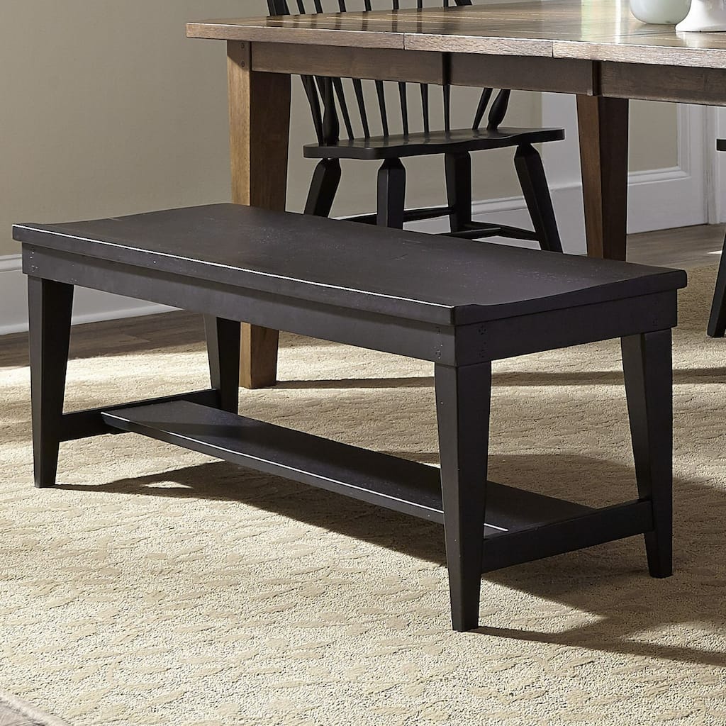 The Gray Barn Wisteria Traditional Rustic Black Bench