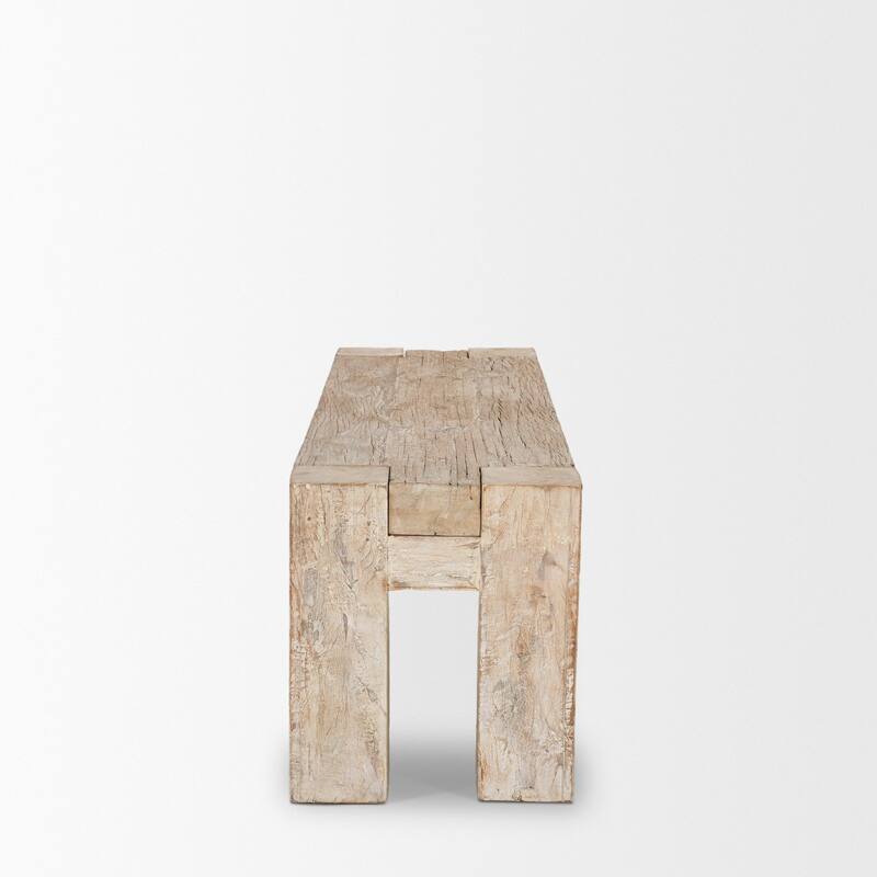 McArthur 64" Whitewash Reclaimed Wood Bench - 64.0L x 16.0W x 18.0H
