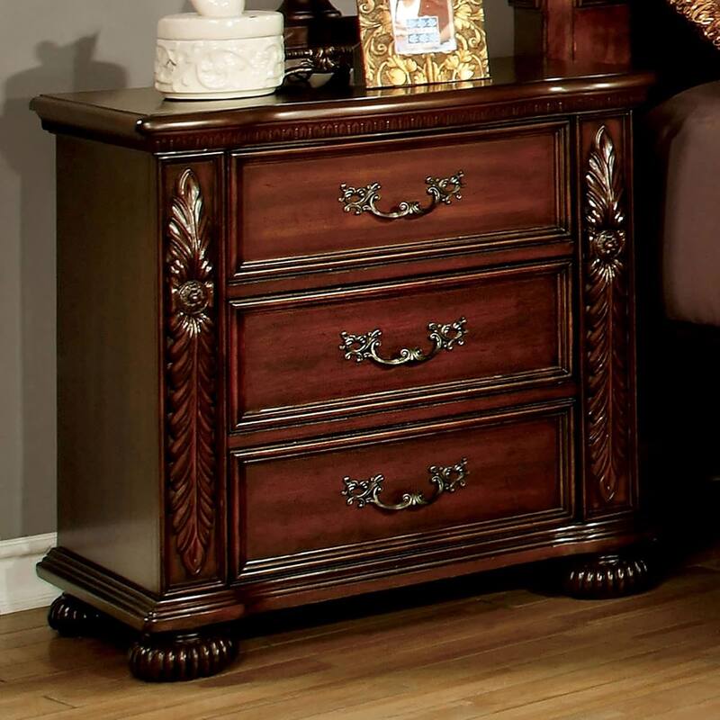 Expresso Finish Traditional 4pc Bedroom Furniture Set