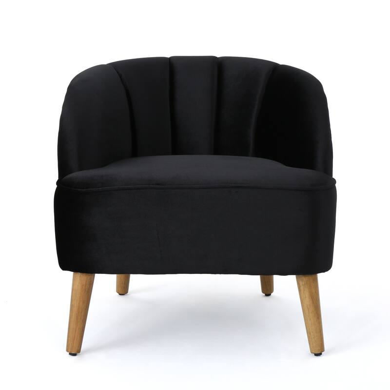 Modern 27.5" Upholstered Club Chair with Rubber Wood Legs for Living Room
