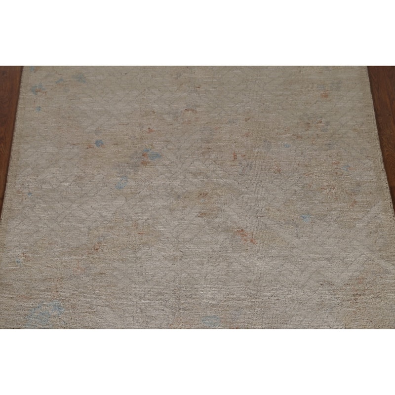 Muted Oushak Turkish Oriental Area Rug Wool Hand-knotted Foyer Carpet - 3'10" x 4'10"