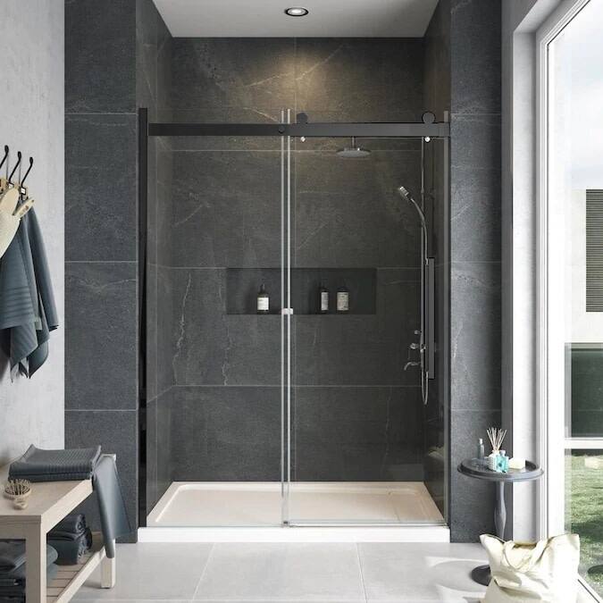 Transolid MBDT607608C-R 76" High x 60" Wide Bypass Frameless Shower
