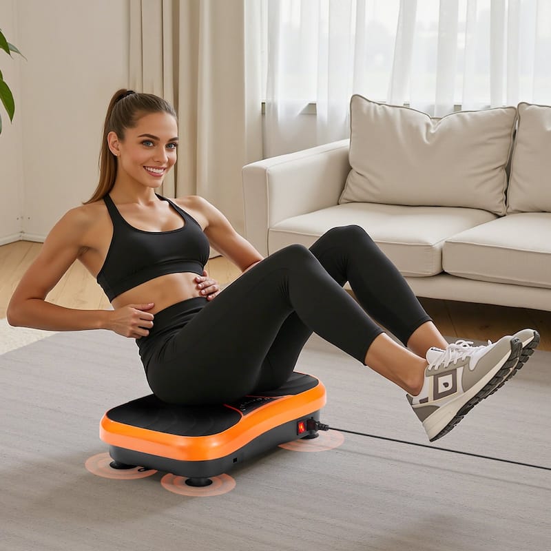 99 Speed Levels Remote Control, Low-Noise Full-Body Workout Platform with Resistance Bands - Medium