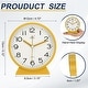 preview thumbnail 9 of 8, Analog Alarm Clock, Battery Operated Retro Small Desk Clock for Bedside Bedroom Living Room Yellow