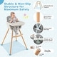 preview thumbnail 29 of 46, Costway 3 in 1 Convertible Wooden High Chair Toddler Feeding Chair - See Details