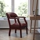 preview thumbnail 15 of 29, Conference Chair with Accent Nail Trim Brown