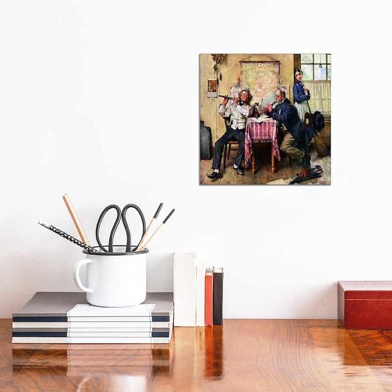 iCanvas "The Love Song" by Norman Rockwell Canvas Print - 12x12x1.5