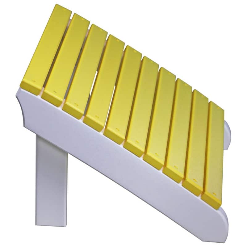 Poly Lumber Adirondack Footrest - Yellow & White