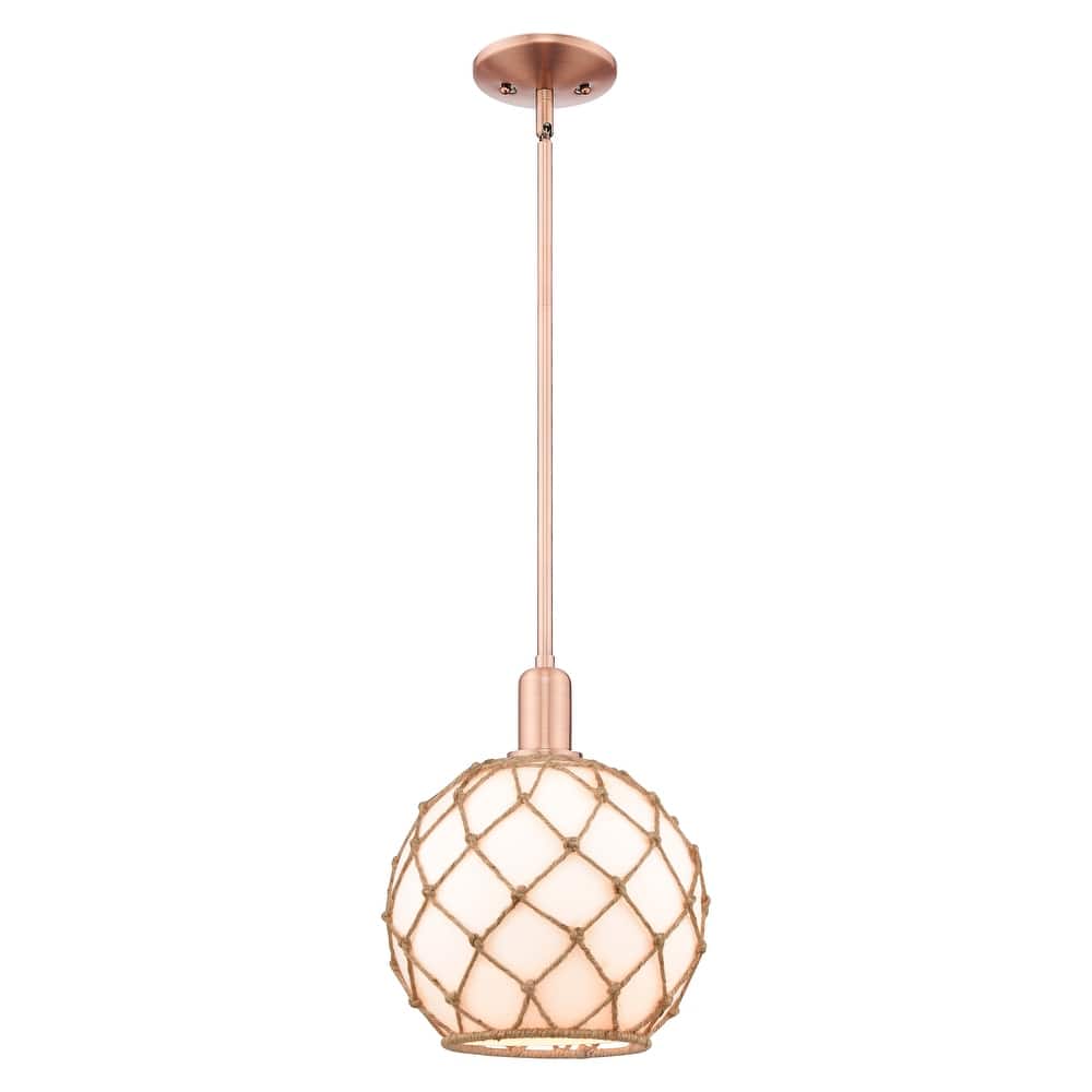 Innovations Lighting Endless Possibilities Arcadia - Farmhouse Rope - 1 Light 10" Stem Hung Mini Pendant