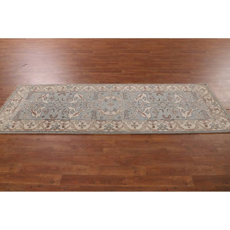 Oushak Oriental Runner Rug Handmade Wool Carpet - 2'8"x 8'0"