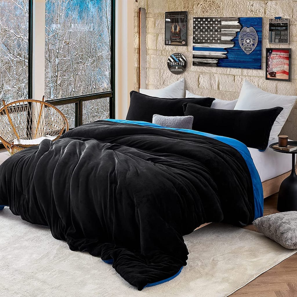 Even Heroes Need Sleep® - Coma Inducer® Oversized Comforter Set - Thickest Blue Line