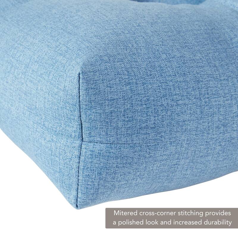Solid Heathered Outdoor Seat/Back Chair Cushion (Cushion Only)