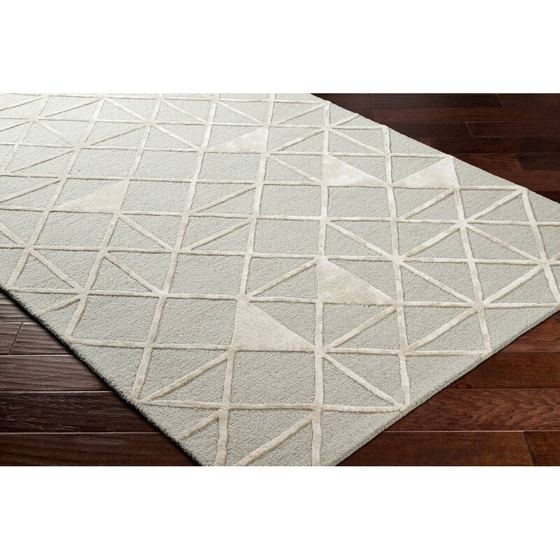 Jazari Handmade Classic Geometric Wool & Viscose Area Rug