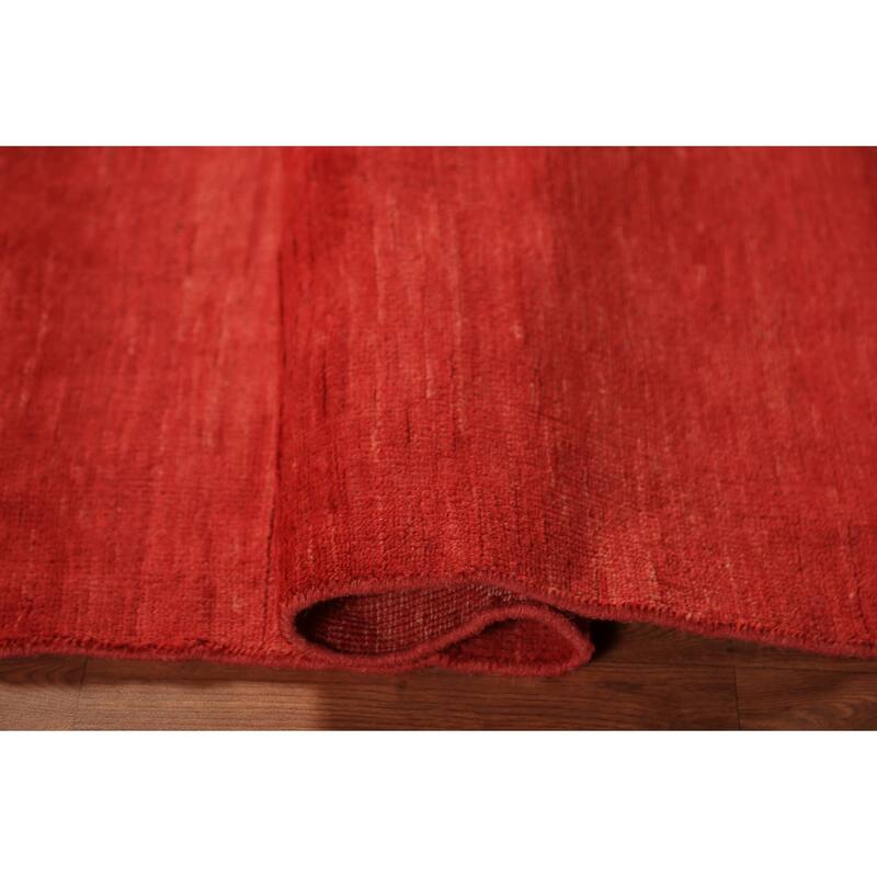 Gabbeh Modern Rug Handmade Oriental Red Wool Carpet - 3'6" x 5'10"