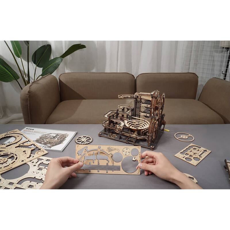 DIY 3D Moving Gears Puzzle - Marble Night City - 253 pcs