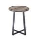 preview thumbnail 21 of 31, Middlebrook Barnett Round Metal Wrap Side Table