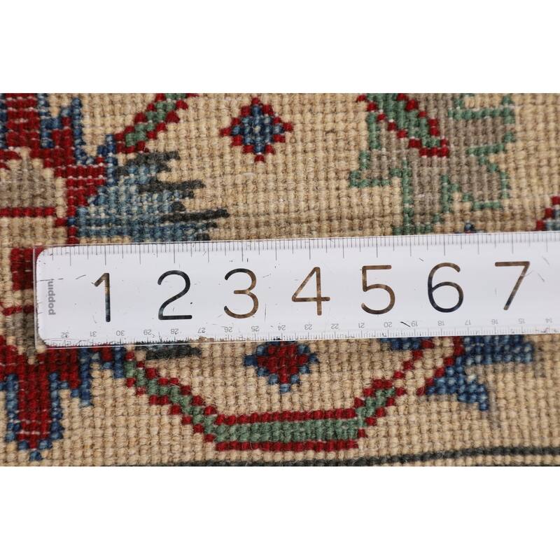 Oriental / Geometric Kazak Area Rug Handmade Wool Carpet - 5'6" x 8'2"
