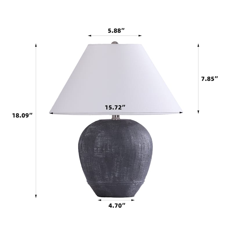 Ceramic Table Lamp with Linen Shade
