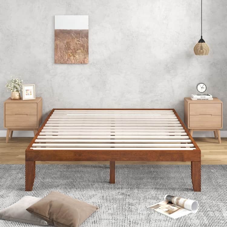 Queen Size 14" Wooden Bed Mattress Frame