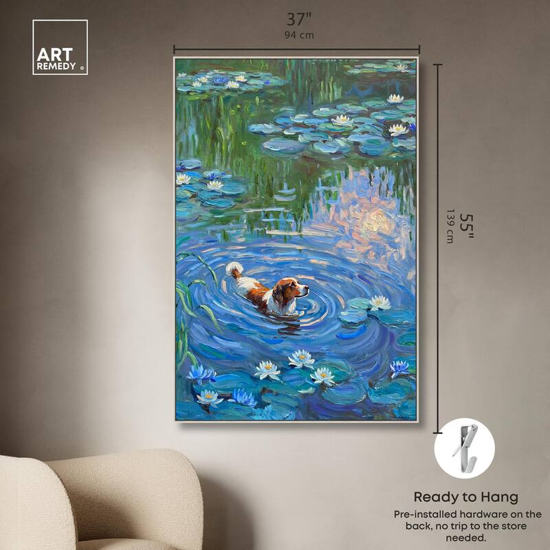 Lily Lagoon I Canvas Modern Classic by Art Remedy