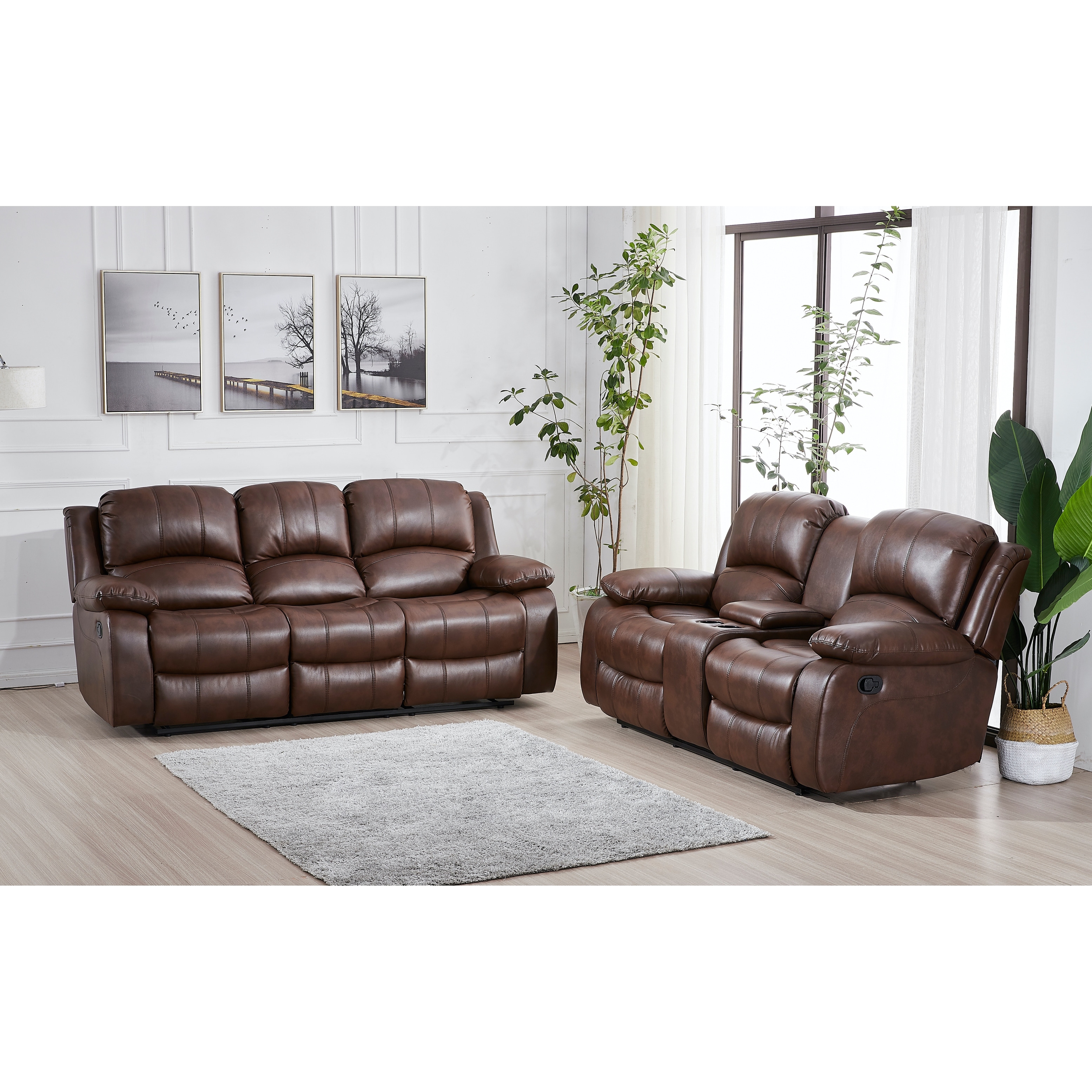 Betsy furniture large microfiber reclining sectional living room sofa hotsell