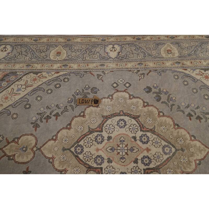 Gray Medallion Tabriz Persian Area Rug Handmade Wool Carpet - 6'5"x 9'0"