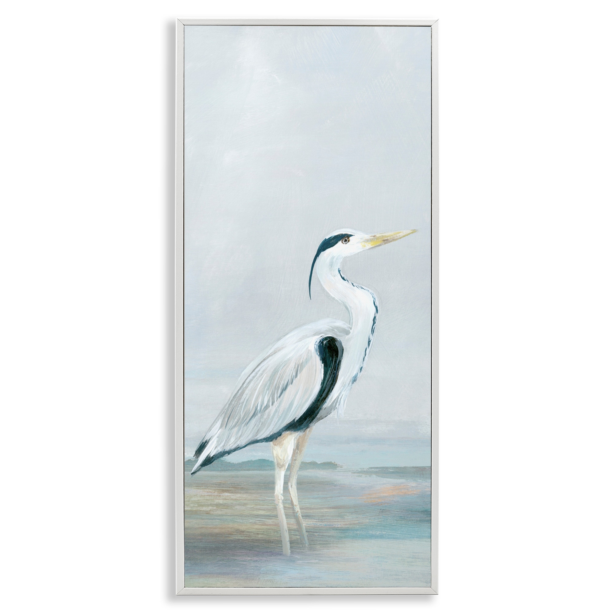 Stupell Standing Tall White Heron Framed Giclee Art Design By Lily K.