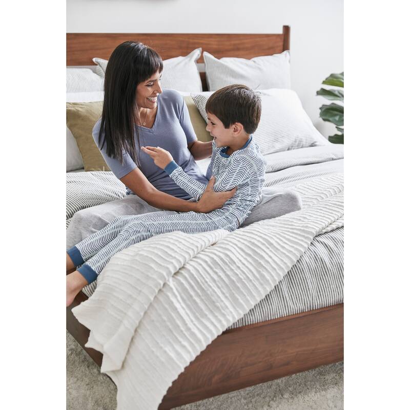 Ludwig Brown Wood King Panel Bed