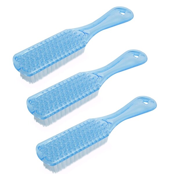 Plastic Shoes Cleaning Brushes Washing Tool Hard Brush Scrubbing Blue 3pcs