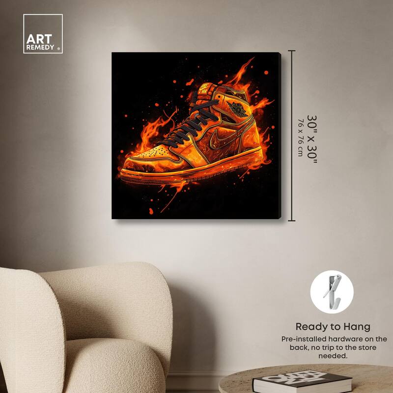 Jumpman on Fire I Canvas by Art Remedy, Gallery Wrapped