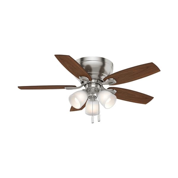 slide 2 of 12, Casablanca 44" Durant Low Profile Ceiling Fan with LED Light Kit and Pull Chain Brushed Nickel