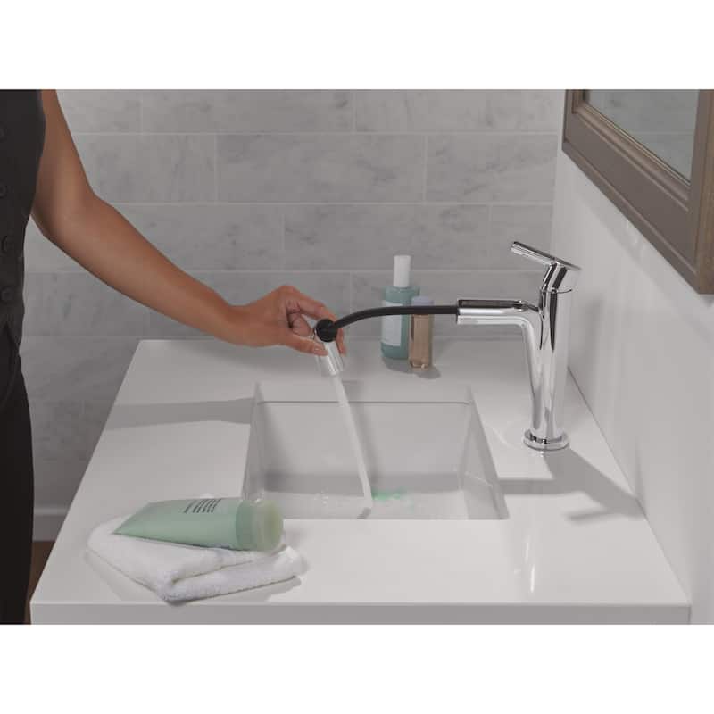 Delta 15849LF-PD Nicoli 1.2 GPM Single Hole Bathroom Faucet with Pull