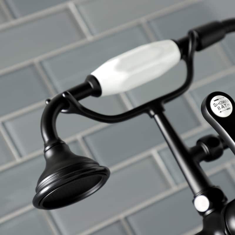Kingston Brass Aqua Vintage Deck Mounted Clawfoot Tub Filler with
