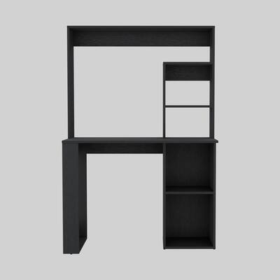Modern Writing Desk with 5 Shelves, Hutch, and Spacious 38.8" Workspace for Home Office