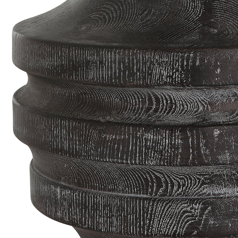 Timber Style Carved Table Lamp - 24"