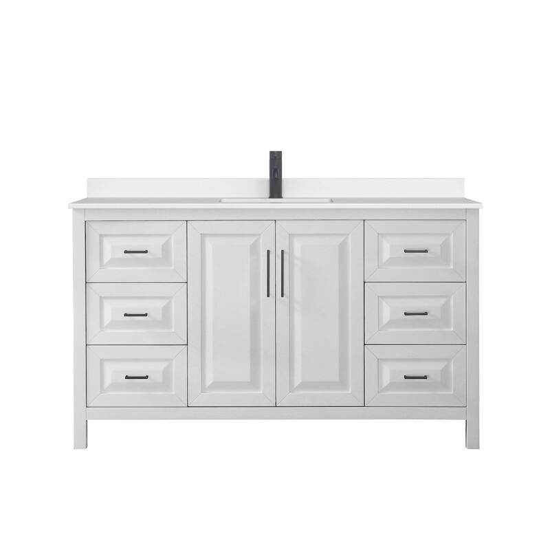 Wyndham Collection WCV252560S-QTZ-UNSMXX Daria 60" Free Standing