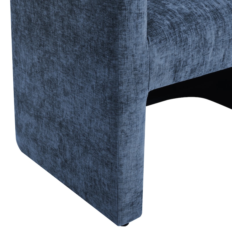 Upholstered Chenille Barrel Accent Chair With Storage Ottoman,Modern Barrel Arm Chair,Reading Chair With Ottoman For Living Room