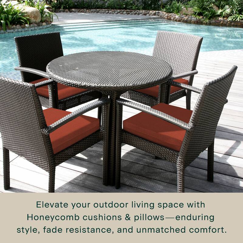 Outdoor Premium Dining Seat Cushion (2-Pack) - 20" wide x 20" deep x 4" thick