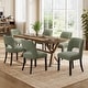 preview thumbnail 55 of 62, Set of 2/4/6 Modern Fabric Upholstered Dining Room Chair Kitchen Chairs with Wood legs Set of 6 - Green