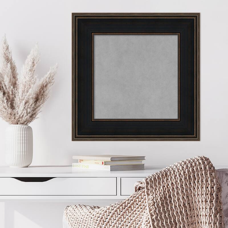 Amanti Art Mezzanine Espresso Framed Magnetic Board