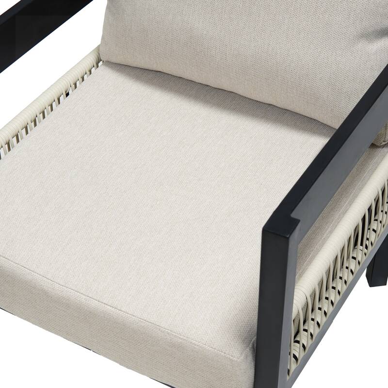 Multi-person Outdoor Iron Sofa Set with A table