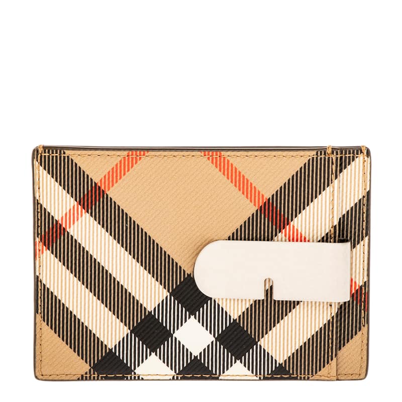 Burberry Men's Check Clip Card Case