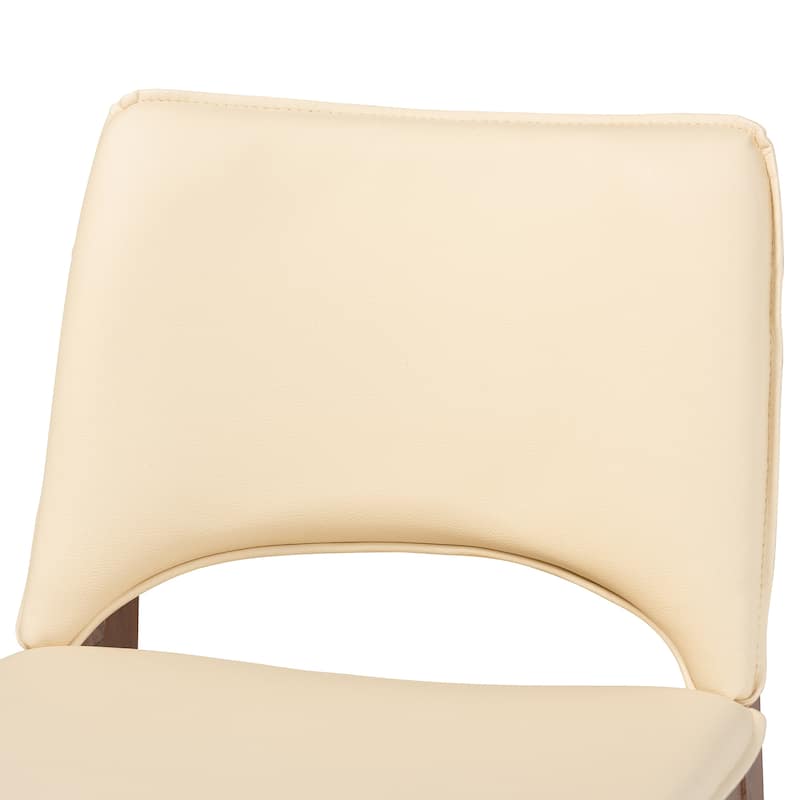 Afton Mid-Century Modern 2-Piece Short Back Dining Chair Set